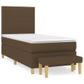 vidaXL Boxspring posteľ s matracom tmavohnedá 100x200 cm látka