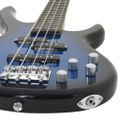 vidaXL Elektr.basgitara pre začiatočníka s taškou modro-čierna 4/4 46"