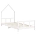 vidaXL Rám detskej postele biely 90x200 cm masívna borovica
