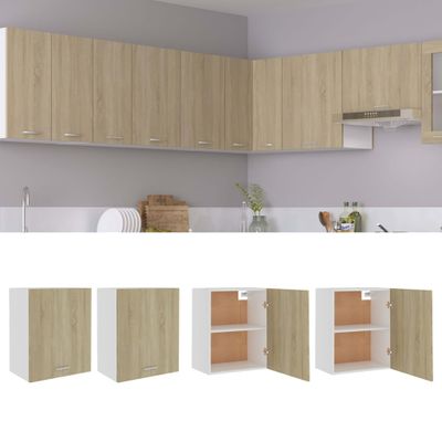vidaXL Závesné skrinky “Lyon” 2 ks, dub sonoma 50x31x60 cm