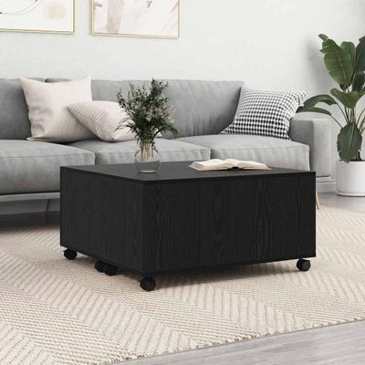 vidaXL Konferenčný stolík Čierny dub 75 x 75 x 38 cm Kompozitné drevo