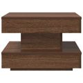VidaXL Konferenčný stolík otočný o 360 stupňov hnedý dub 50x50x34,5 cm