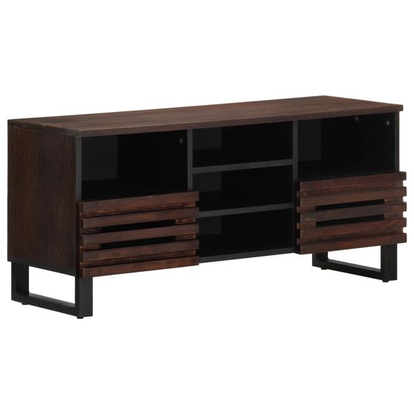 vidaXL TV skrinka, hnedá 100x34x46 cm, mangový masív