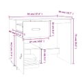 vidaXL Stolík 95x50x75 cm masívne borovicové drevo
