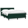 vidaXL Posteľný rám boxsping s matracom tmavozelený 140x220 cm zamat