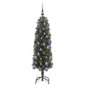 vidaXL Umelý vianočný stromček Zelená 120 cm PVC, oceľ a plast