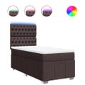 vidaXL Boxspring posteľ s matracom tmavohnedá 100x200 cm látka