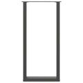vidaXL Nohy barového stola v tvare U, 2 ks, antracitové, 40 x (100-101) cm, oceľ