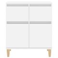 vidaXL Komoda vysoký lesk biela 60x35x70 cm spracované drevo