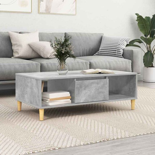 vidaXL Konferenčný stolík Betónová šedá 102 x 55 x 35 cm