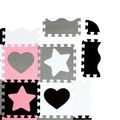 Detská penová puzzle podložka NILS Fun MD03 ružová