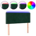 vidaXL Čelo postele s LED tmavozelené 90x5x78/88 cm zamat