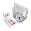 Počítačová skriňa Darflash FT350 + 5 ventilátorov aRGB (biela)