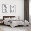 vidaXL Posteľný rám hnedý dub 140x190 cm kompozitné drevo a kov