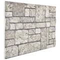 vidaXL Nástenné panely 10 ks 100 x 50 cm Sivá EPS pena