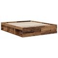 vidaXL Rám postele Staré drevo 160 x 200 cm Masívne borovicové drevo