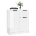 vidaXL Komody 2 ks lesklé biele 60x30x70 cm spracované drevo