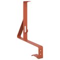 vidaXL Podpora strážcu snehu 2 ks Červená 29,5 x 3 x 34,5 cm Oceľ