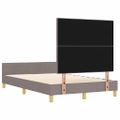 vidaXL Rám postele s čelnou doskou Sivohnedá 120 x 200 cm látka