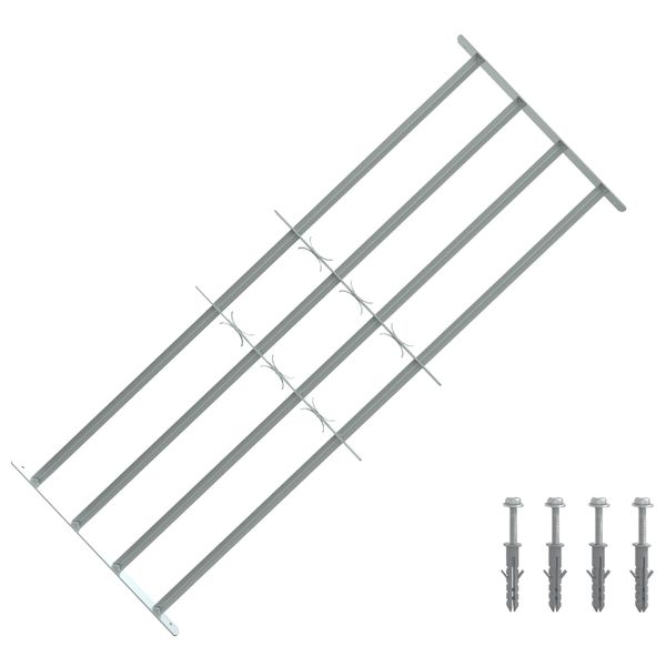 vidaXL Bezpečnostné mreže na okná so 4 priečnymi tyčami 3 pcs