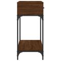 vidaXL Konzolový stolík hnedý dub 100x34,5x75 cm kompozitné drevo