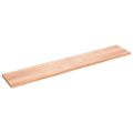 vidaXL Stolová doska bledohnedá 220x40x(2-4) cm ošetrený masívny dub