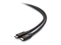 USB C to USB C - 40Gbps - M/M - Kábel Thunderbolt - USB-C (M) do USB-C (M) - USB 3.2 / DisplayPort 2.1 / Thunderbolt 4 - 30 V - 76 cm - USB napájanie (100W), podpora 8K60Hz, podpora 4K60Hz (4096 x 2160), podpora Ethernet - čierna