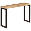vidaXL Konzolový stolík 120x35x76 cm mangové drevo a oceľ
