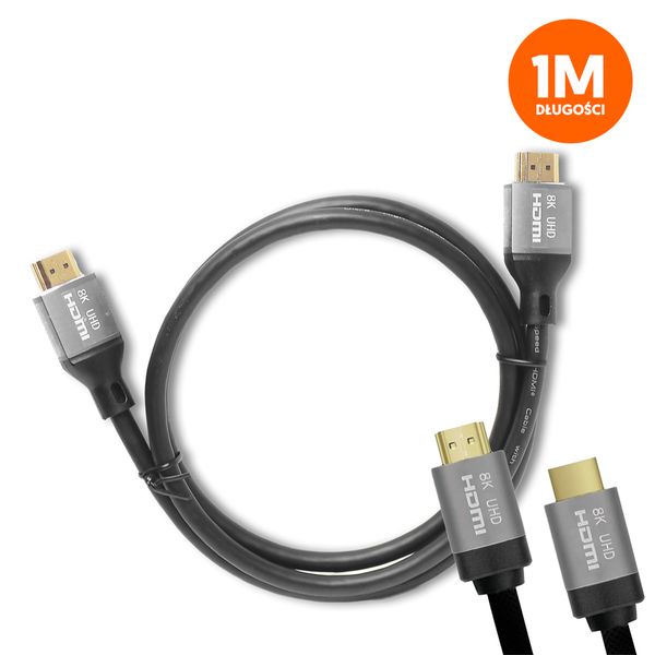 HDMI-HDMI kábel (v2.1 | 8K | 1 m) čierny