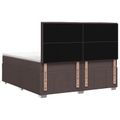 vidaXL Posteľ boxspring s matracom Tmavohnedá 200 x 200 cm Látka