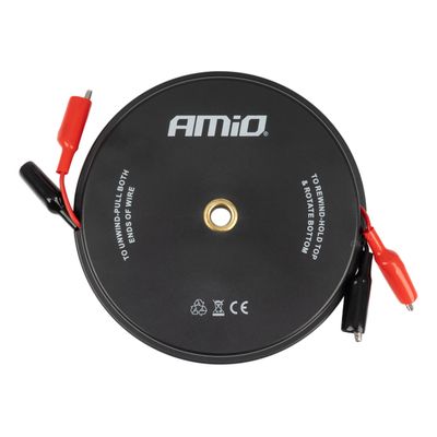 Měřicí kabely s krokosvorkami 2x9m AMiO-04275