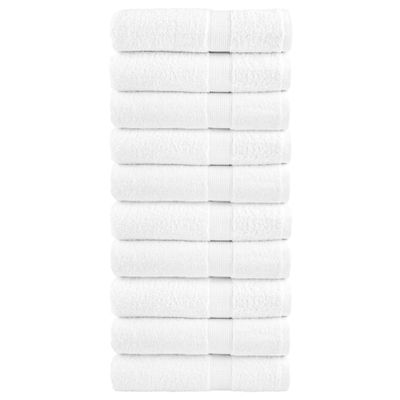 vidaXL Prémiové uteráky na ruky SOLUND 10 ks biele 50x100 cm 600 g/m2