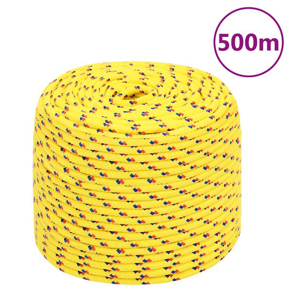 vidaXL Lodné lano žlté 6 mm 500 m polypropylén