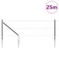 vidaXL Európsky plot s hrotmi 25 x 0,6 m PVC potiahnutá oceľ Sivá