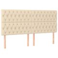 vidaXL Boxspring posteľ s matracom krémová 200x200 cm látka