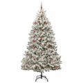 vidaXL Umelý Sklápací Vianočný Stromček 300 LED Zelená a biela 240 cm