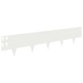 vidaXL Obrubník trávnika 50 ks 100 x 20 cm Oceľ Biela