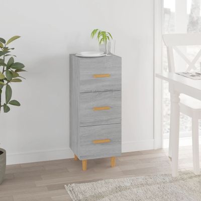 vidaXL Komoda sivý dub sonoma 34,5x34x90 cm spracované drevo