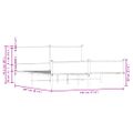 vidaXL Kovový posteľný rám bez matraca hnedý dub 180x200 cm