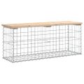 vidaXL Záhradná lavička gabiónový dizajn 103x31,5x42cm masív. borovica
