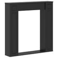 vidaXL Rám krbu Čierna 100 x 20 x 100 cm Kompozitné drevo