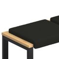 vidaXL Vankúš na lavičku 4 ks Sherpa látka Čierna Hĺbka 35 cm