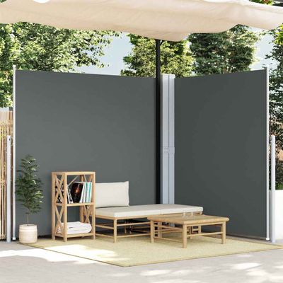 vidaXL Zaťahovacia bočná markíza antracitová 200x600 cm