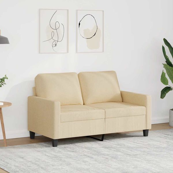 vidaXL 2-miestna pohovka krémová 120 cm látka