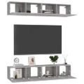 vidaXL TV skrinky 4 ks, betónovo sivé 80x30x30 cm, kompozitné drevo