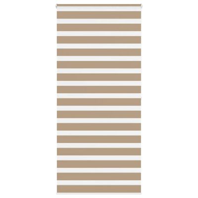 vidaXL Zebrová roleta pieskovo hnedá 100x200 cm šírka látky 95,9 cm polyester