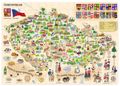 Puzzle - Mapa Českej republiky 160 ks