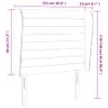 vidaXL Čelo postele so záhybmi čierne 103x23x118/128 cm látka