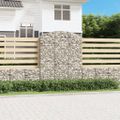 vidaXL Oblúkový gabionový kôš 150x50x180/200 cm pozinkované železo
