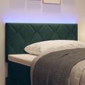 vidaXL LED hlavová doska Tmavozelená 100 cm Zamat